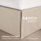 8-Piece Pintuck Pinch Pleated Comforter Set - Includes 4-Piece Sheet Set with Double Sided Storage Pockets