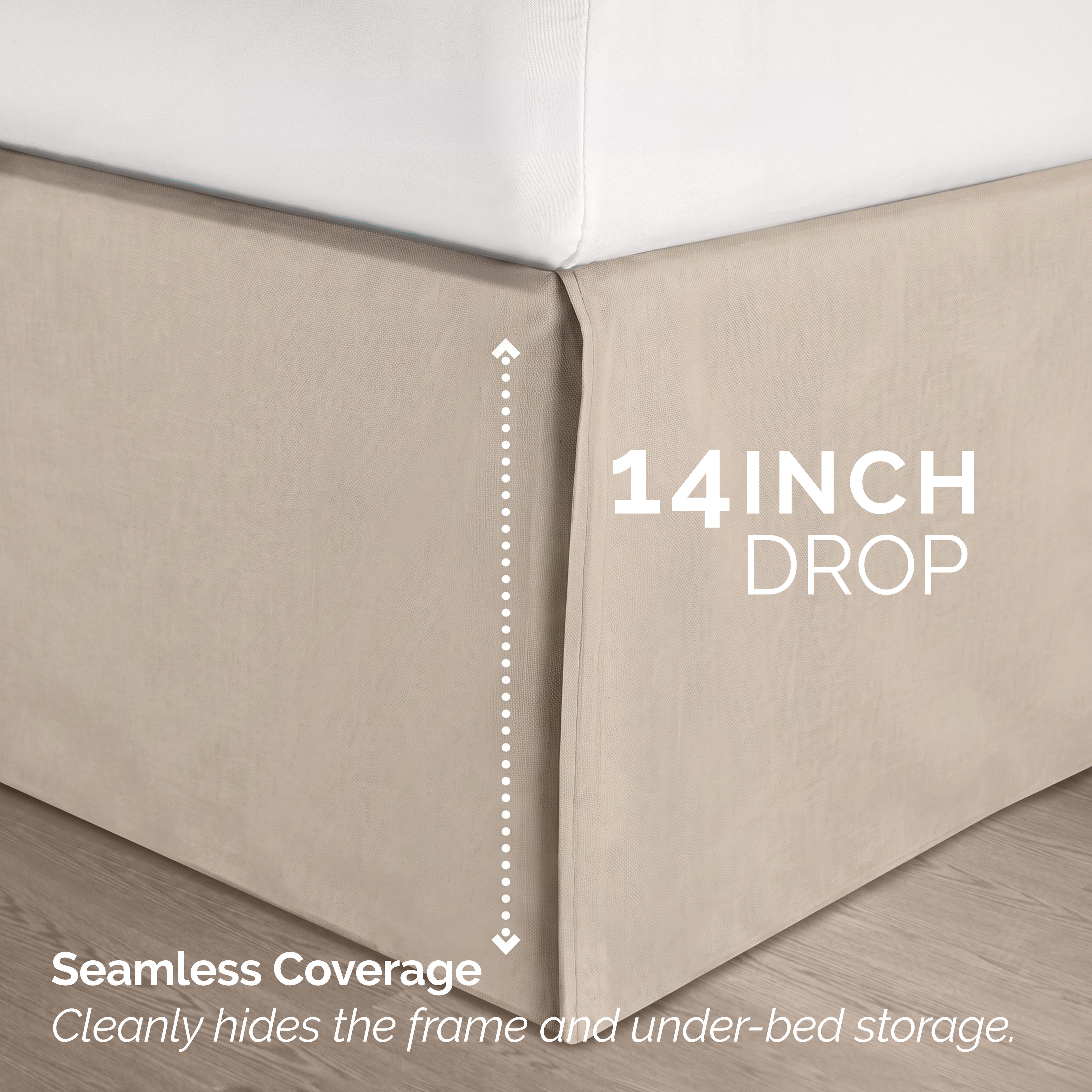 8-Piece Pintuck Pinch Pleated Comforter Set - Includes 4-Piece Sheet Set with Double Sided Storage Pockets