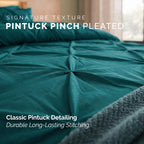 8-Piece Pintuck Pinch Pleated Comforter Set - Includes 4-Piece Sheet Set with Double Sided Storage Pockets