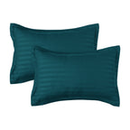 8-Piece Dobby Stripe Comforter Set - Includes 4-Piece Sheet Set with Double Sided Storage Pockets