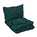 8-Piece Pintuck Pinch Pleated Comforter Set - Includes 4-Piece Sheet Set with Double Sided Storage Pockets