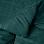 8-Piece Dobby Stripe Comforter Set - Includes 4-Piece Sheet Set with Double Sided Storage Pockets