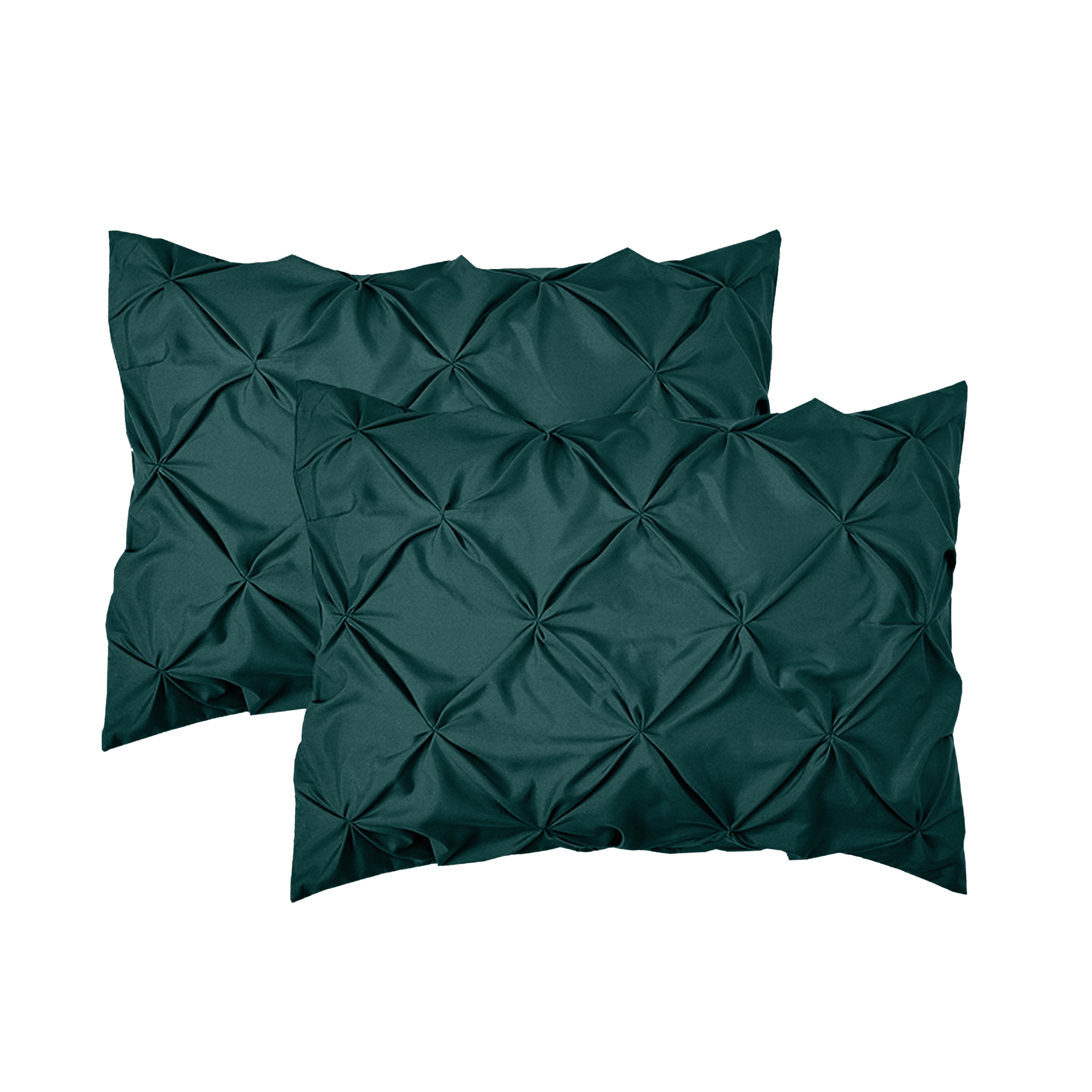 8-Piece Pintuck Pinch Pleated Comforter Set - Includes 4-Piece Sheet Set with Double Sided Storage Pockets