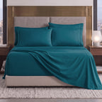 Extra deep 18-24 Inch Pocket 3 Line Embroidery, 6-Piece Sheet Set, Moody Shades