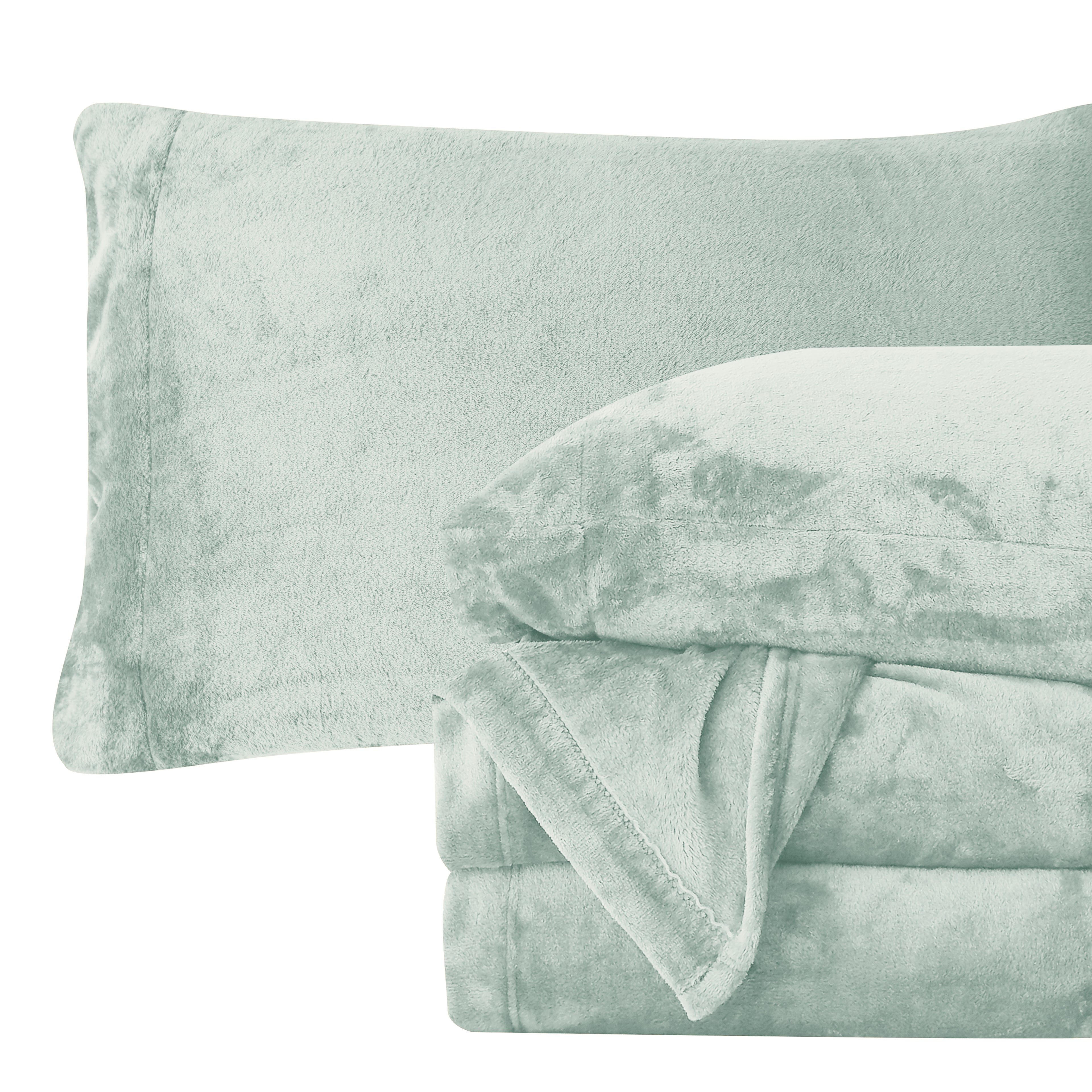 4-Piece Velvet Plush Flannel Sheet Set