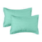 8-Piece Dobby Stripe Comforter Set - Includes 4-Piece Sheet Set with Double Sided Storage Pockets