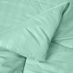 8-Piece Dobby Stripe Comforter Set - Includes 4-Piece Sheet Set with Double Sided Storage Pockets