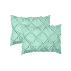 8-Piece Pintuck Pinch Pleated Comforter Set - Includes 4-Piece Sheet Set with Double Sided Storage Pockets