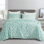4-Piece Holiday Christmas Velvet Plush Flannel Sheet Set