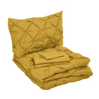 8-Piece Pintuck Pinch Pleated Comforter Set - Includes 4-Piece Sheet Set with Double Sided Storage Pockets