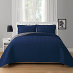 3-Piece Majestic Quilted Reversible Bedspread Coverlet Set
