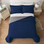 3-Piece Majestic Quilted Reversible Bedspread Coverlet Set