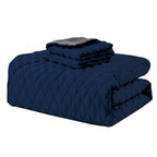 3-Piece Diamond Quilted Reversible Bedspread Coverlet Set
