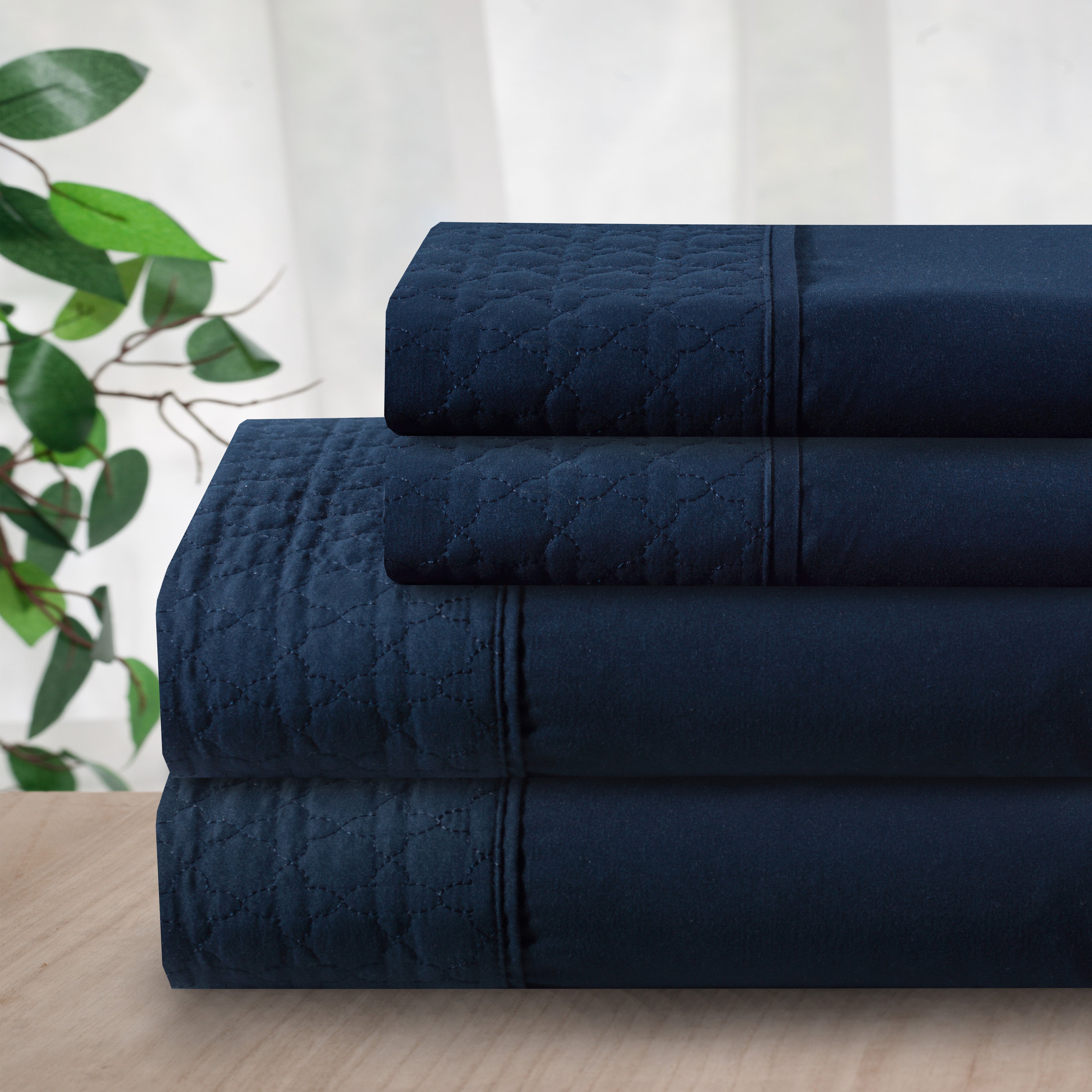 Quilted 4-Piece Sheet Set, Premium Hotel Quality