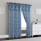 Set of 2 Penelope Jacquard Look Curtain Panels - 54" W x 84" L