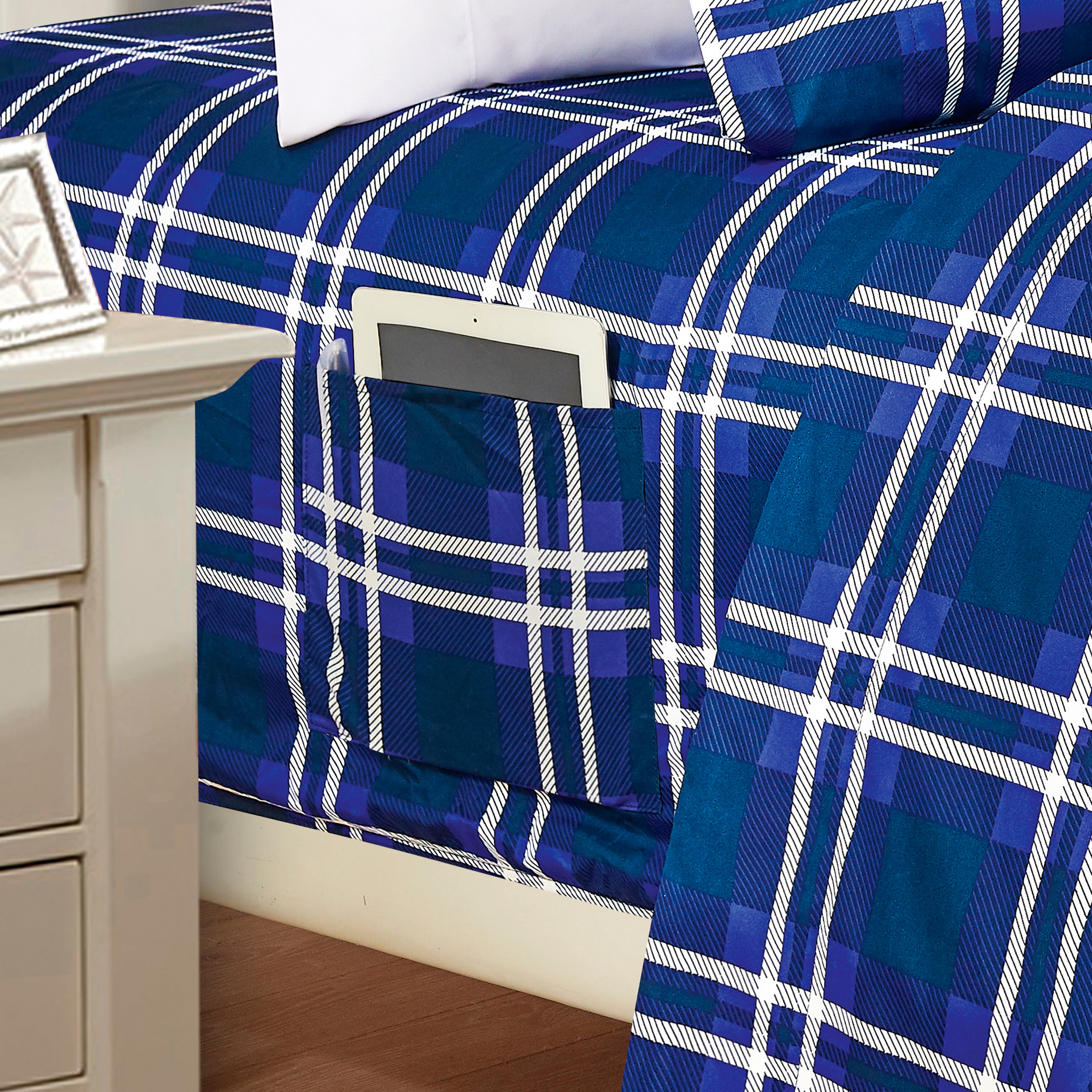 6-Piece Plaid Pattern Bed Sheet Set - Soft as a Hotel Premium Quality