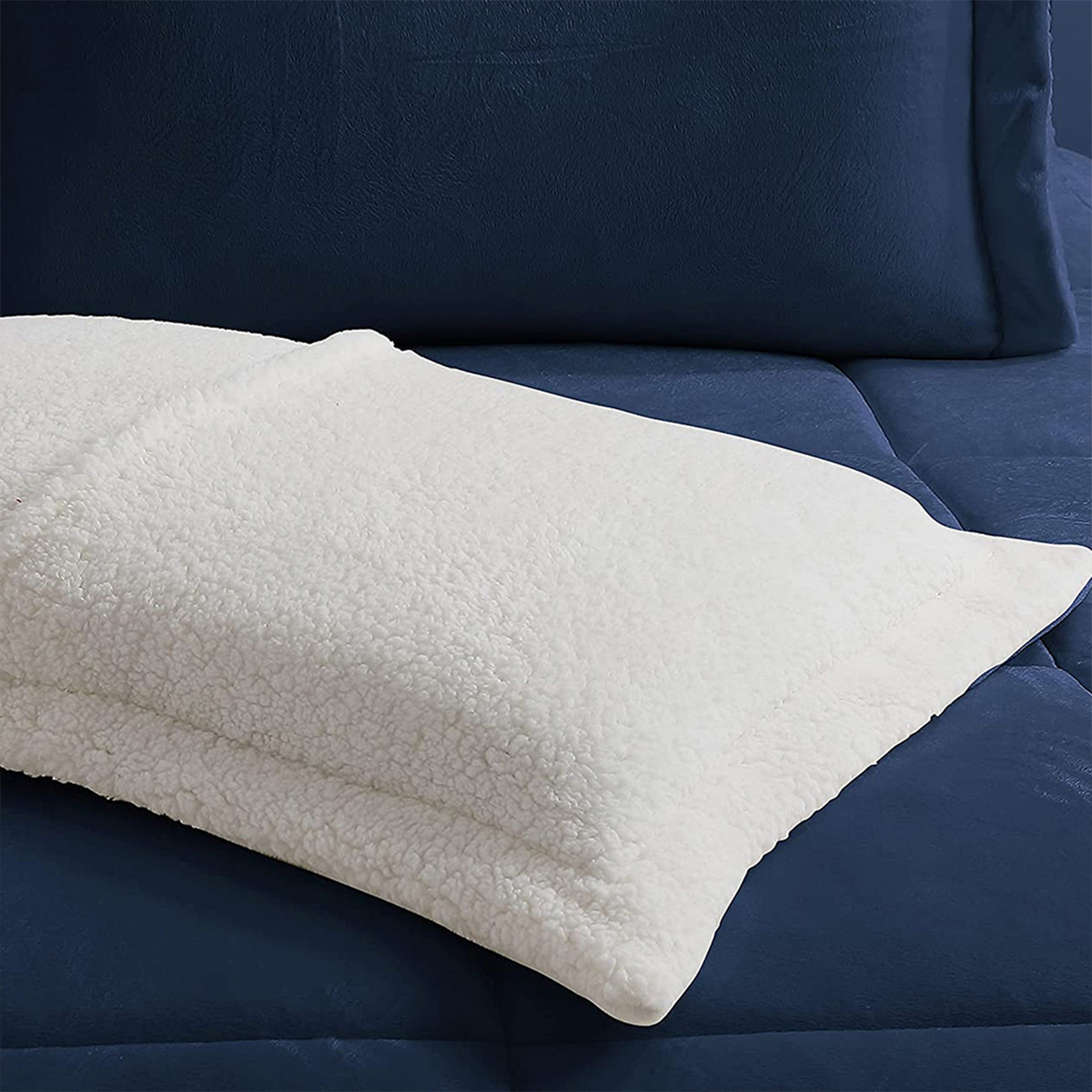 3-Piece Micro-Suede Reversible Sherpa - Solid Color Design Comforter Set