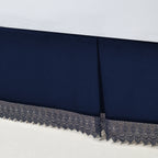 1-Piece Lace Fringe Bed Skirt - 15 inch Drop - Elevate your Bed