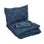 8-Piece Pintuck Pinch Pleated Comforter Set - Includes 4-Piece Sheet Set with Double Sided Storage Pockets