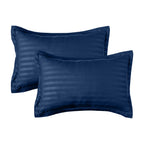 8-Piece Dobby Stripe Comforter Set - Includes 4-Piece Sheet Set with Double Sided Storage Pockets