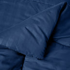 8-Piece Dobby Stripe Comforter Set - Includes 4-Piece Sheet Set with Double Sided Storage Pockets