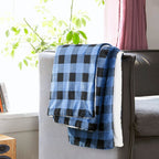 Buffalo Plaid Flannel Fleece Sherpa Throw Blanket