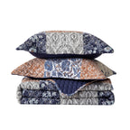 3-Piece Patch Plaid Quilted Reversible Bedspread Coverlet Set