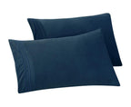 Set of 2 Pillowcases- 3 Line Embroidery