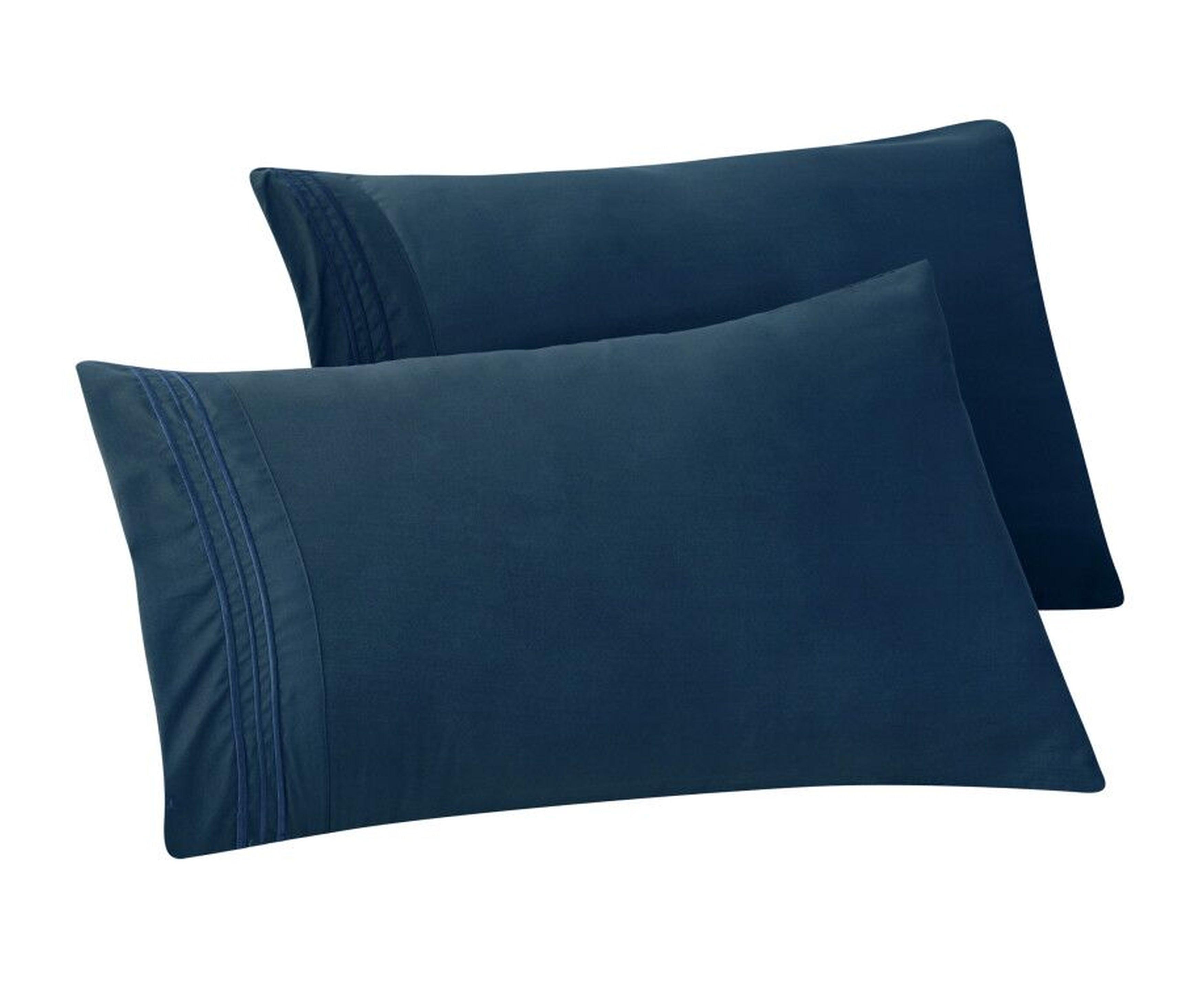 Set of 2 Pillowcases- 3 Line Embroidery