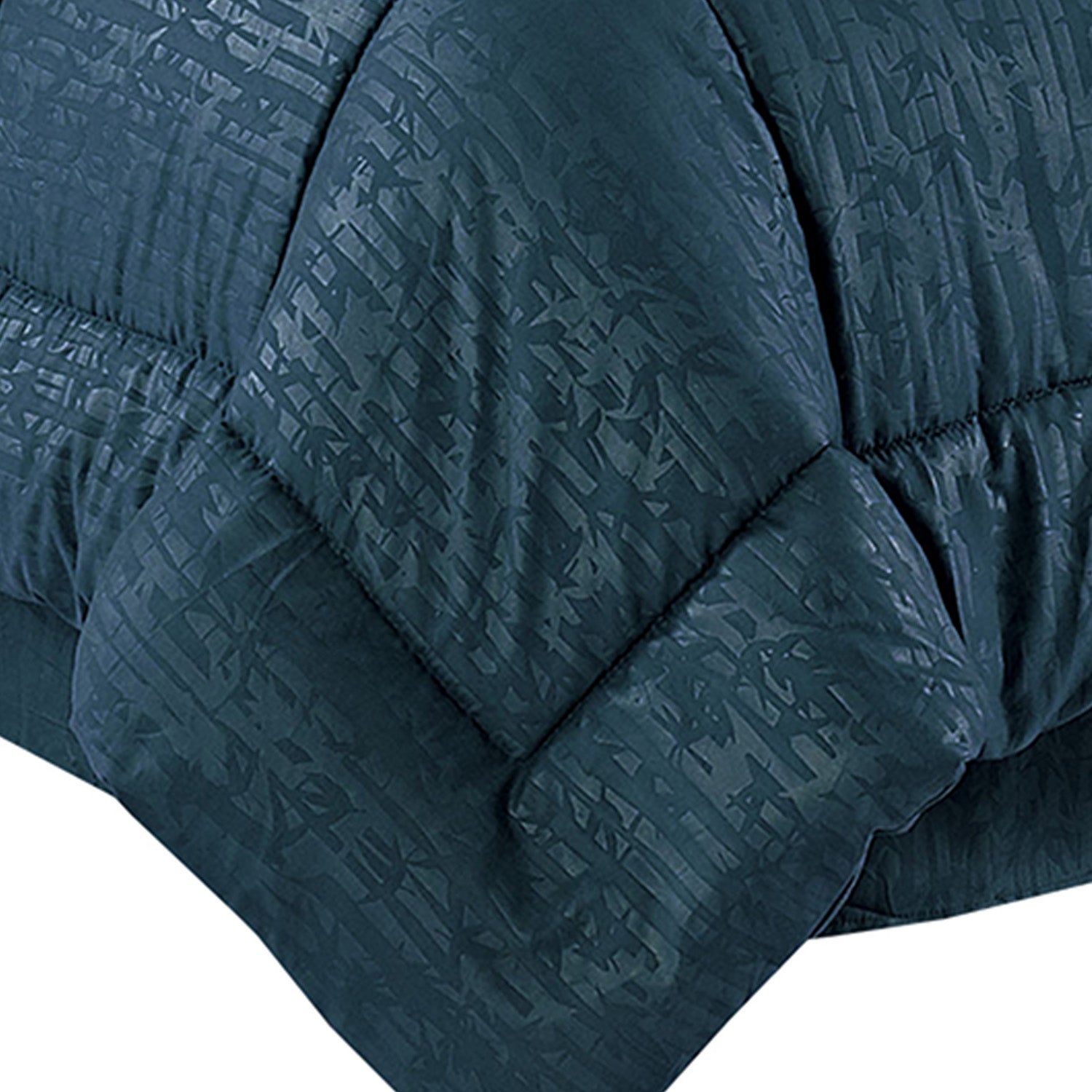 8-Piece Bamboo Floral Pattern Comforter Set- Includes 4-Piece Sheet Set with Double Sided Storage Pockets