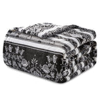 Printed Bed or Oversized Couch Blanket - Lightweight for All Season Warmth