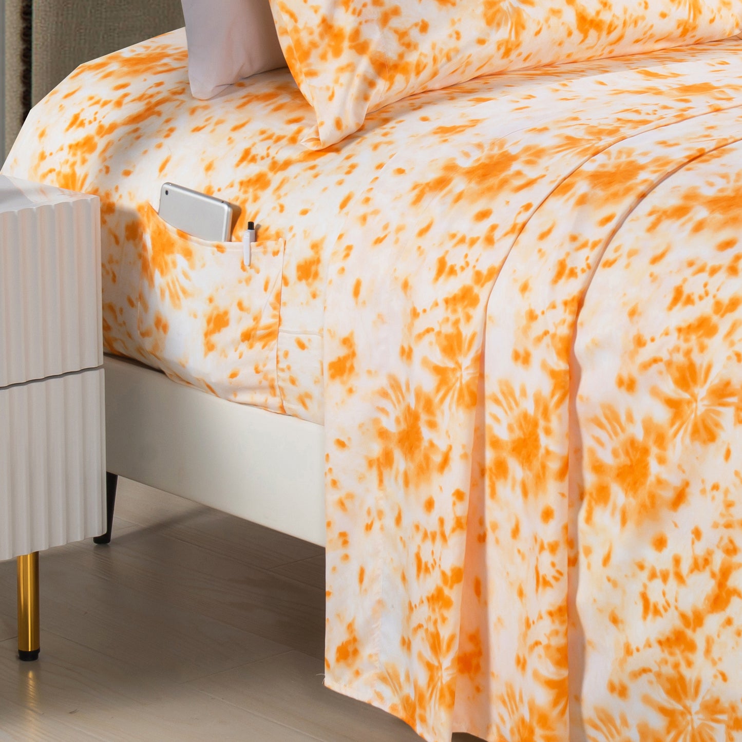 Elegant Comfort 6-Piece Colorful Tie Dye Pattern Sheet Set - Soft as a Hotel Premium Quality Bedding