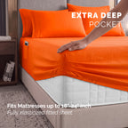Extra deep Pocket 3 Line Embroidery, 6-Piece Sheet Set