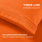 Extra deep Pocket 3 Line Embroidery, 6-Piece Sheet Set