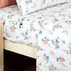 6-Piece Floral and Stripe Pattern Sheet Set - Soft as a Hotel Premium Quality Bedding