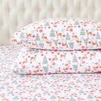 4-Piece Holiday Cotton Flannel Sheet Set - 100% Turkish Cotton