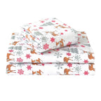 4-Piece Holiday Cotton Flannel Sheet Set - 100% Turkish Cotton