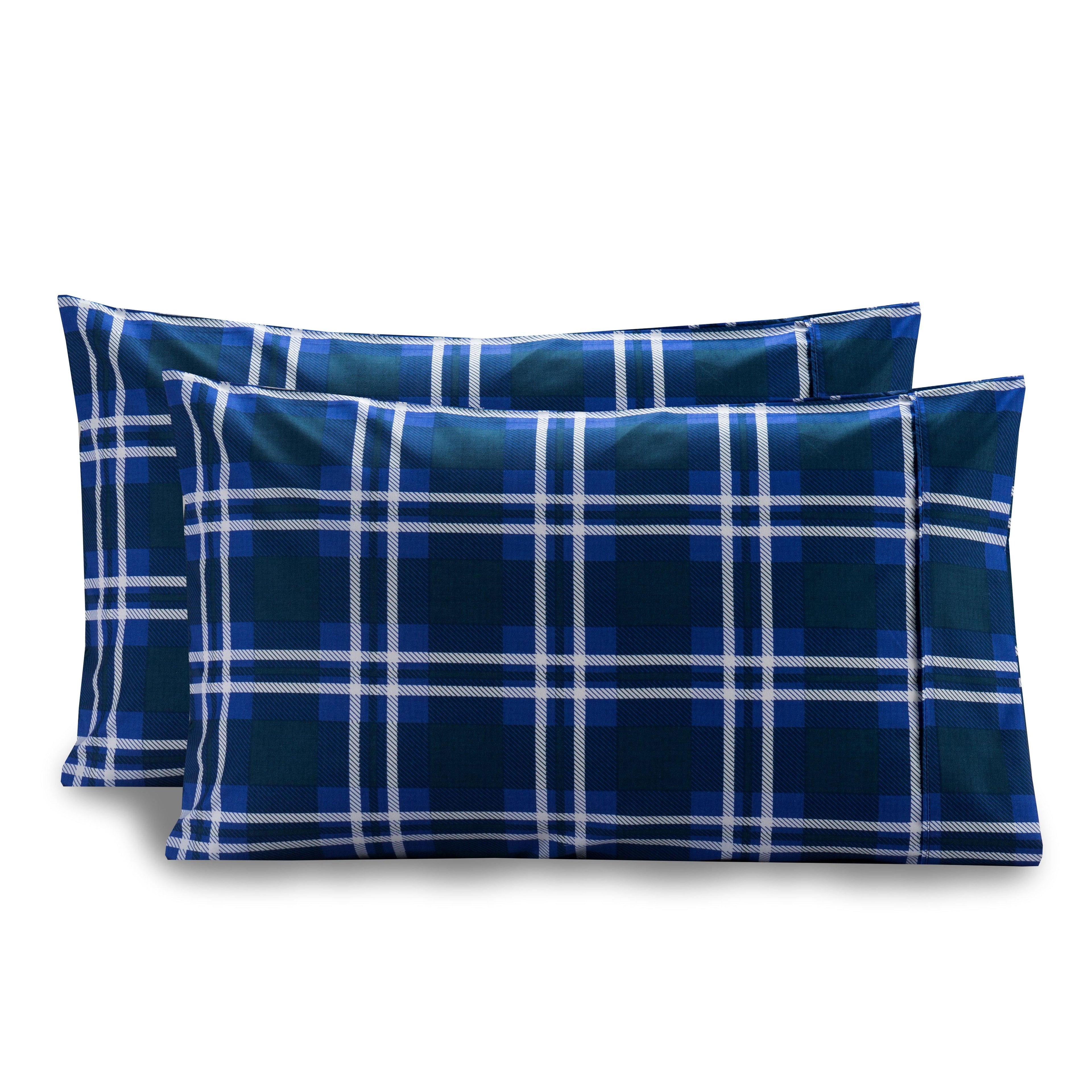 Plaid Printed - Set of 2 Pillowcases