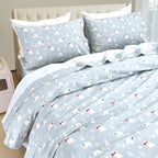 4-Piece Holiday Cotton Flannel Sheet Set - 100% Turkish Cotton
