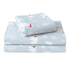 4-Piece Holiday Cotton Flannel Sheet Set - 100% Turkish Cotton