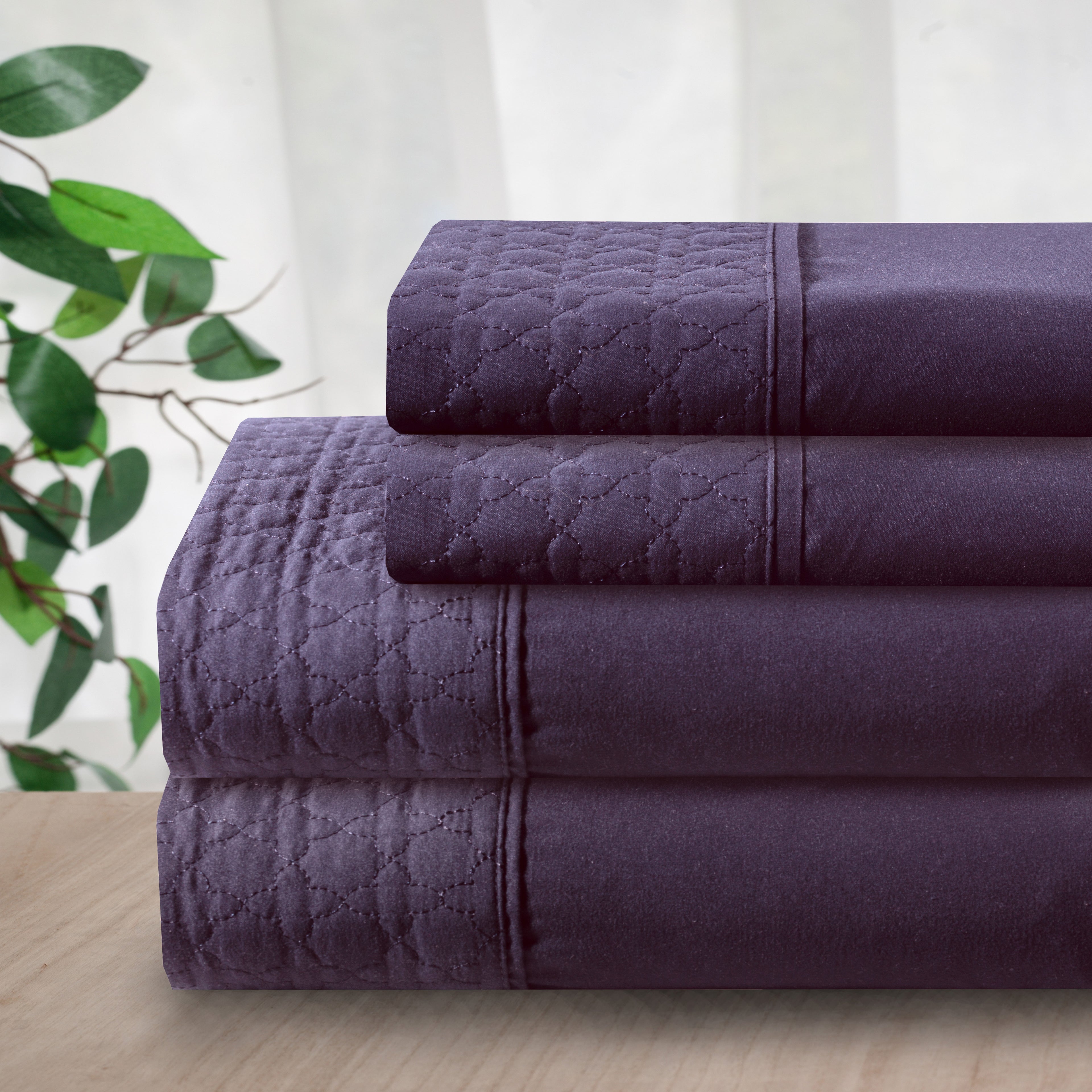 Quilted 4-Piece Sheet Set, Premium Hotel Quality