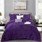 12-Piece Amy Oversized Comforter Set - Includes 6-Piece Sheet Set with Double Sided Storage Pockets