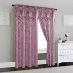 Set of 2 Penelope Jacquard Look Curtain Panels - 54" W x 84" L