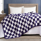 50" x 70"  Ultra Soft Checkered Knitted Throw Blanket