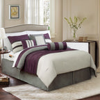 12-Piece Cirena Micro suede Comforter Set, Includes 6-Piece Sheet Set with Double Sided Storage Pockets
