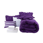 12-Piece Amy Oversized Comforter Set - Includes 6-Piece Sheet Set with Double Sided Storage Pockets