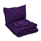 8-Piece Pintuck Pinch Pleated Comforter Set - Includes 4-Piece Sheet Set with Double Sided Storage Pockets