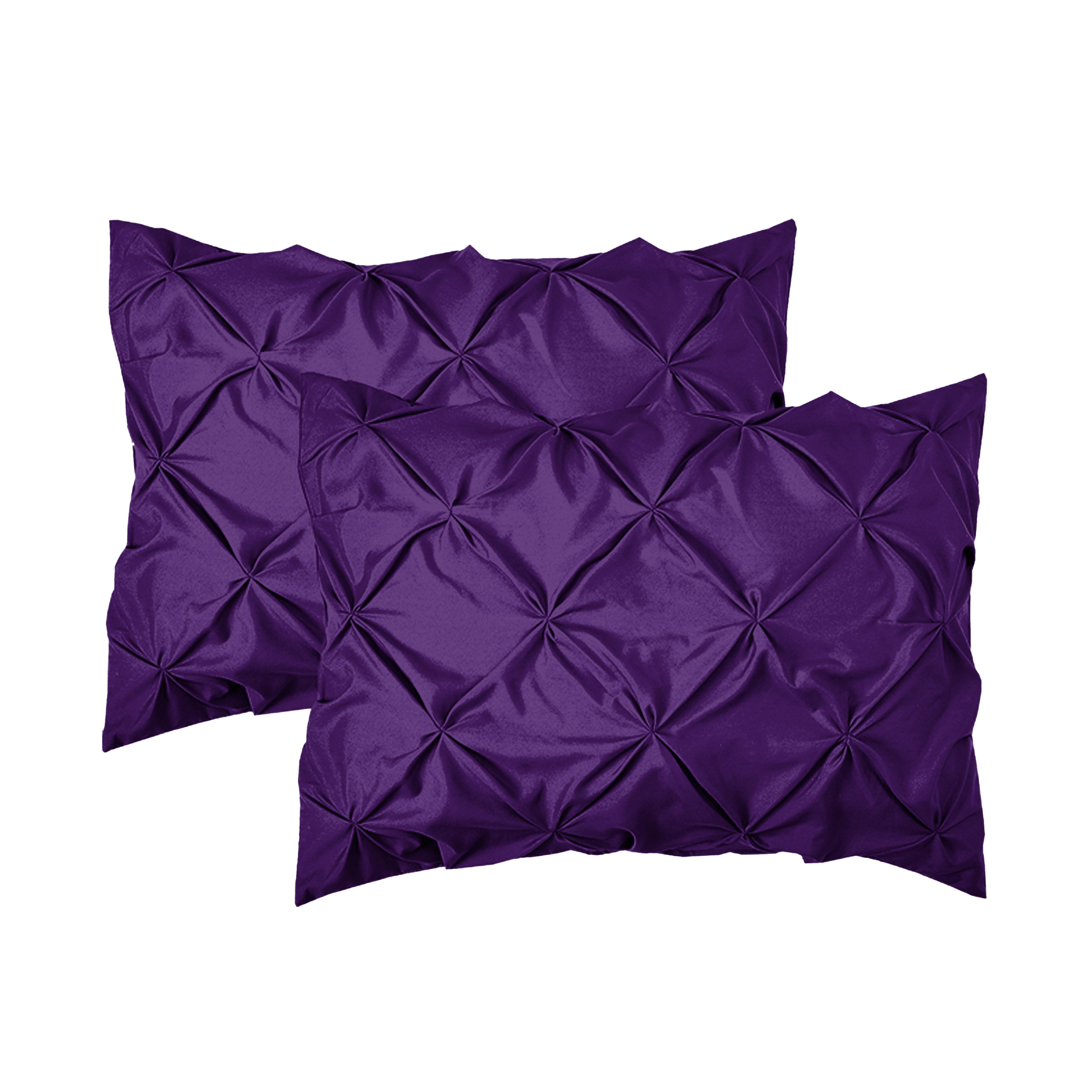 8-Piece Pintuck Pinch Pleated Comforter Set - Includes 4-Piece Sheet Set with Double Sided Storage Pockets