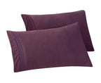 Set of 2 Pillowcases- 3 Line Embroidery