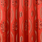 Set of 2 Aurora Curtain Panels- Attached Valance - Rod Pocket- 54" W x 84" L
